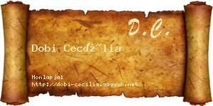 Dobi Cecília névjegykártya